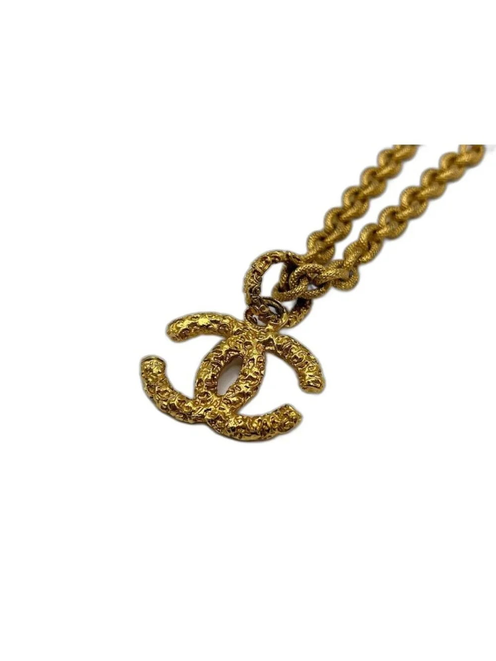 Chanel Necklace CC Logo Lava